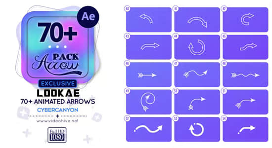 AE模板-70组多风格箭头图形动画 Arrow Pack After Effects