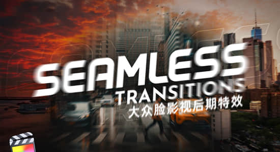FCPX插件-80组调节层方式摄像机移动缩放透视平移无缝转场预设 Seamless Transitions