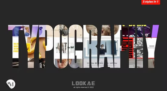 FCPX插件-12组时尚流行现代图文排版设计组合动画 Typography Pack
