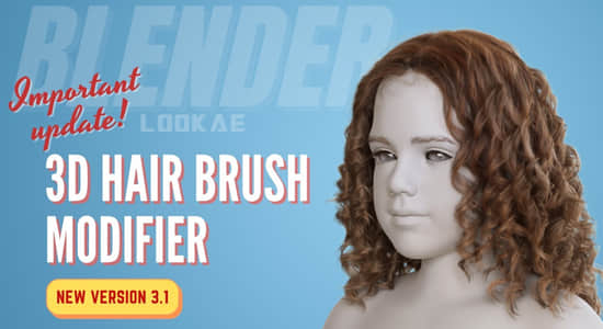 Blender插件-三维毛发笔刷头发制作 3D Hair Brush V4.7.1