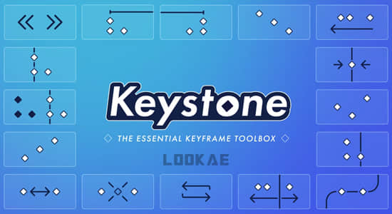 中文汉化AE脚本-关键帧复制粘贴对齐镜像拉伸调节控制工具 Keystone v1.1.1