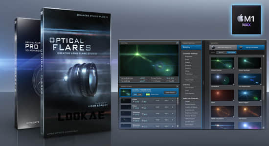 苹果M1版AE插件-真实镜头光晕耀斑特效 Optical Flares v1.3.7 Mac