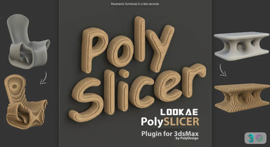 三维模型一键程序化切割3DS MAX插件 PolySlicer V1.01