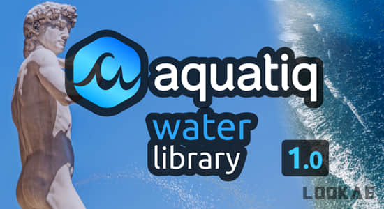 Blender插件-三维水流喷泉大海瀑布特效预设 Water Library Aquatiq 1.0.0