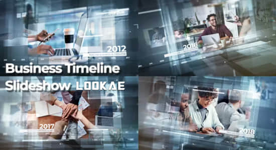 AE模板-数字科技感公司企业时间发展历程展示动画 Business Timeline Presentation