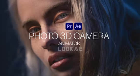 AE/PR模板-平面图片转三维摄像机视差微动特效 Photo 3D Camera Animator(pr怎么套用ae模板)(pr转场模板怎么套用)-资源E网