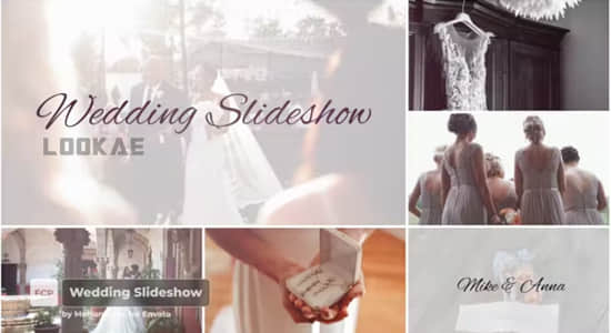 FCPX模板-浪漫婚礼爱情电子相册图片照片创意展示片头 Wedding Slideshow