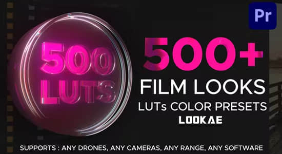 PR模板-500种视频调色预设+LUT独立文件 LUTs Color Presets for Premiere Pro