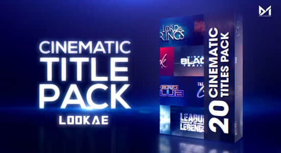 AE模板-20个电影史诗震撼大片文字标题片头 Cinematic Title Pack