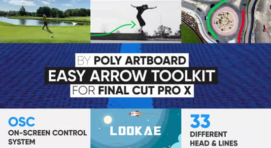 FCPX插件-自定义路径线条箭头标注动画工具 Easy Arrow Toolkit