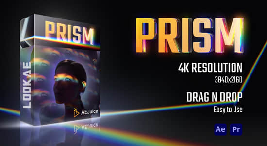 AE/PR模板-61种高质量唯美梦幻棱镜折射光学视觉特效 AEjuice Prism