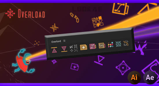 AI与AE实时交互MG动画制作神器AE脚本 Overlord v1.24 Win/Mac+使用教程