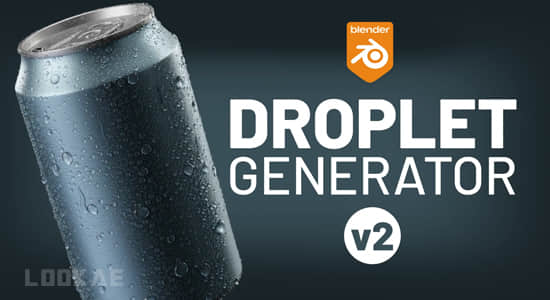 真实水珠液滴模拟生成器Blender插件 Droplet Generator 2.1