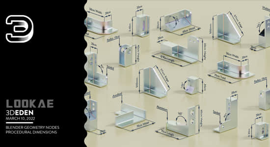 Blender插件-模型尺寸测量工具 Geometry Nodes Dimensions System V1.2