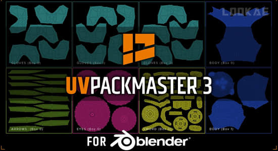 高效且功能齐全的UV贴图打包Blender插件 UVPackmaster PRO v3.3.6