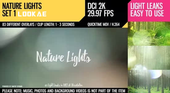 视频素材-83个自然柔和温暖散景光斑特效动画 Nature Lights HD1