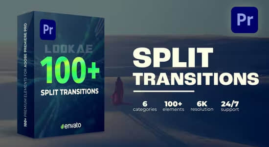 PR模板-100种画面分割转场过渡预设 Split Transitions