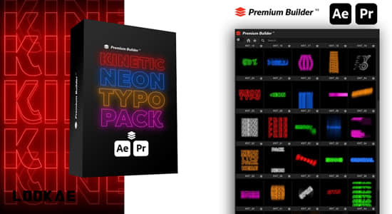 Kinetic Neon Typo Pack