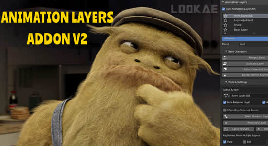 图层动画控制Blender插件 Animation Layers V2.1.9.5