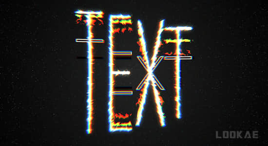 AE教程-学习制作创意火焰文字标题动画 Color Textures & Fire Text Animation