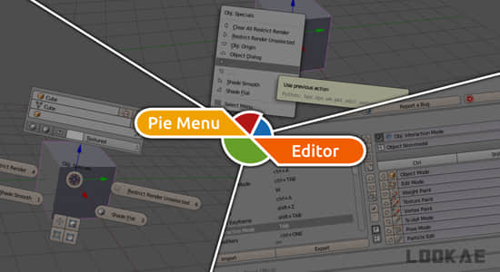 Blender插件-饼状菜单对话框工具栏 Pie Menu Editor V1.18.8