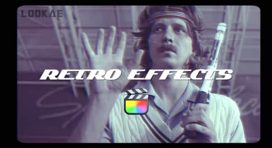 FCPX插件-20种怀旧复古老电影边框视觉特效 Retro Effects