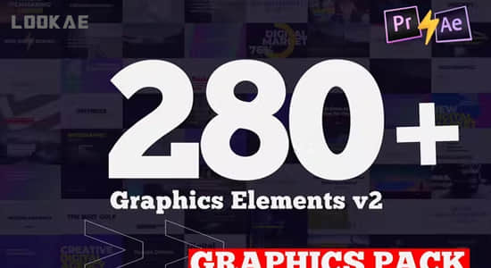 AE/PR模板-280组现代文字标题排版设计动画 Titles Graphics Pack