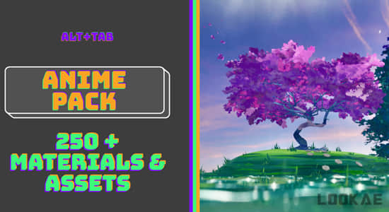 250种动漫卡通着色器模型材质Blender预设 Alt Tab – Procedural Anime Pack