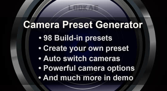 98组三维摄像机动画Blender插件 Camera Preset Generator v1.1.0-叨客学习资料网