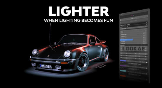 三维场景模型灯光Blender插件 Lighter v1.0.7-叨客学习资料网