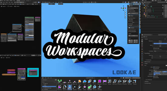 Blender插件预设库管理工具 Modular Workspaces 1.9.0