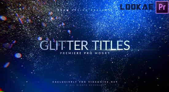 荣耀华丽优雅粒子图文标题展示开场片头PR模板 Awards Glitter Titles