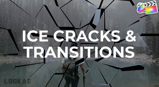 24个寒冰裂纹破碎特效转场动画FCPX插件 Ice Cracks And Transitions