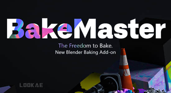 Blender插件-快速烘焙PBR贴图材质工具 Bakemaster Full V2.5.2