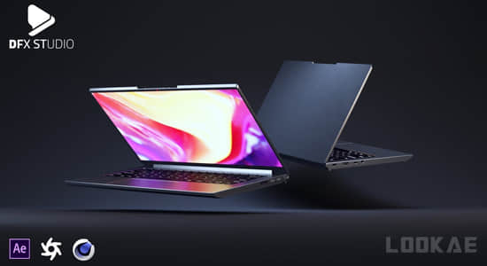 三维笔记本电脑建模灯光材质渲染C4D教程 Cinema 4D How to Create a 3D Laptop Promo