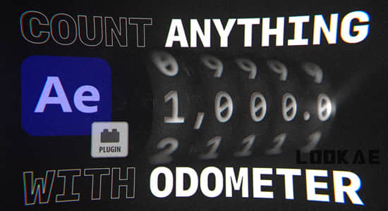 AE插件-精美字母数字滚动翻转动画 Odometer V1.2 Win/Mac + 使用教程