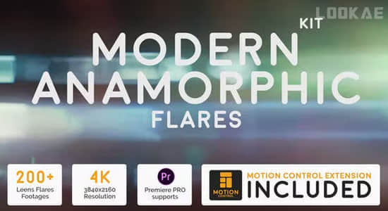 198个现代科幻变形光效动画4K视频素材 Modern Anamorphic Flares Kit