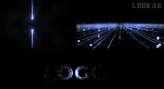 创意粒子光束相撞LOGO标志展示片头AE模板 Falling Star Logo Reveal