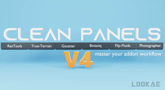Blender插件-工作流程界面管理工具 Clean Panels V5.0.2