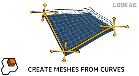 根据线条自动生成面片Blender插件 Curves To Mesh V2.8.1