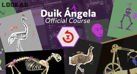 中文版二维卡通角色骨骼绑定MG动画工具AE脚本 Duik Angela 17.1.18 Win/Mac