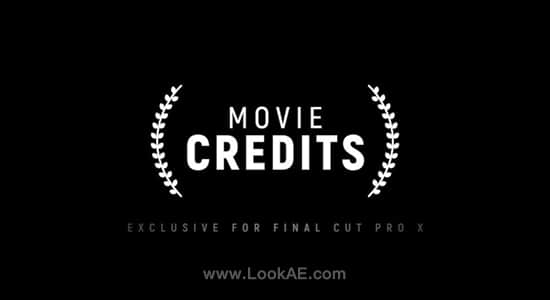 FCPX插件-22个电影片头片尾演员表滚动字幕标题预设动画 Movie Credits