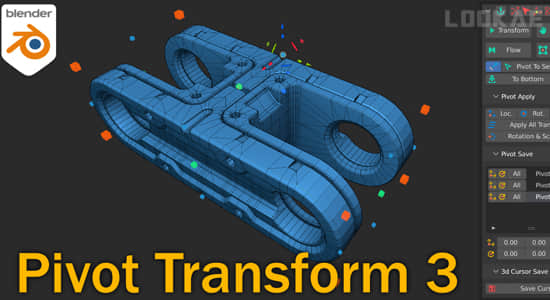 Blender插件-三维模型中心点变换移动工具 Pivot Transform V4.2.0
