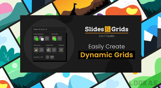 AE脚本-创建动态网格幻灯片视频墙展示动画 Slides & Grids V1.3.0 + 使用教程