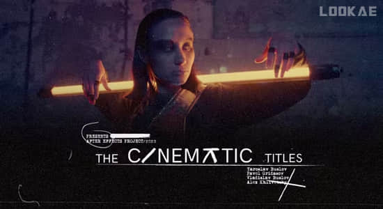 电影预告片文字标题开场动画AE模板 Cinematic Titles