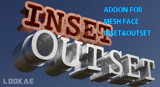 三维模型片面挤出挤压Blender插件 Inset Outset V0.0.2