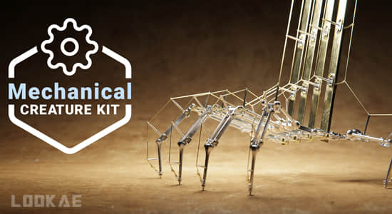 三维零部件机械生物模型Blender预设 Mechanical Creature Kit Pro V1.1