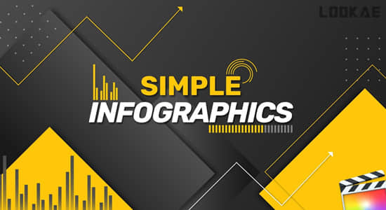 FCPX插件-50种简洁信息数据统计图表展示动画