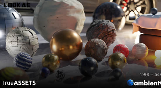 Blender插件-1900种材质贴图工程预设标记管理器 True-Assets V4.2.3