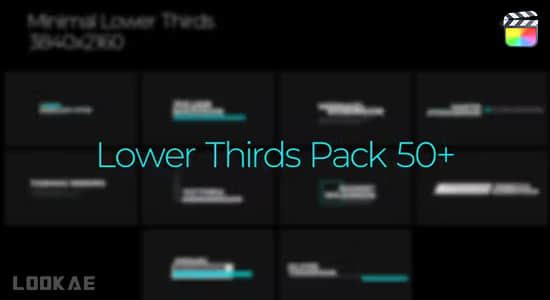 FCPX插件-50种文字标题字幕条动画 Pack Lower Thirds